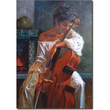 La Vita E Bella Müzisyen Kadın Tablosu RT-1051
