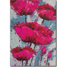 La Vita E Bella Fuşya Çiçek Yağlı Boya Tablo RT-1053