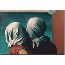 La Vita E Bella Rene Magritte Lovers Kanvas Tablo RT-1090