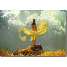 La Vita E Bella Yamaçtaki Kadın Kanvas Tablo RT-1113