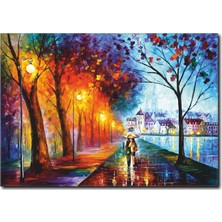 La Vita E Bella Parkta Yürüyüş Yağlıboya Kanvas Tablo RT-1116