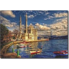 La Vita E Bella Ortaköy ve Boğazici Köprüsü Yağlıboya Kanvas Tablo RT-1121