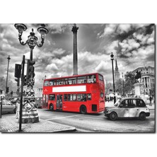 La Vita E Bella Siyah Beyaz Londra Şehir Manzarası Kanvas Tablo SB-1002