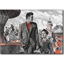 La Vita E Bella Baba ve Çocuk Temalı kanvas Tablo SB-1034