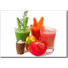 La Vita E Bella Renkli Sebze Suları Temalı Kanvas Tablo SM-1009