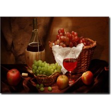 La Vita E Bella Şeftali Sepeti Temalı Kanvas Tablo SM-1069