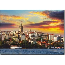 La Vita E Bella İstanbul Şehir Manzarası Kanvas Tablo ST-1002