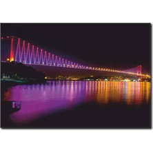 La Vita E Bella Mor Temalı Boğaz Manzarası Kanvas Tablo ST-1015