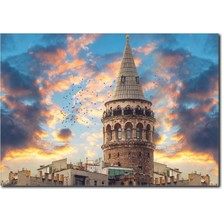 La Vita E Bella Popüler Galata Kulesi Kanvas Tablo ST-1018