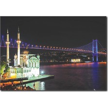La Vita E Bella İstanbul Gece Manzaralı Kanvas Tablo ST-1025