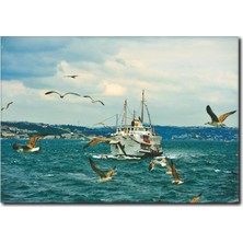 La Vita E Bella Vapur ve Martılar Kanvas Tablo ST-1026