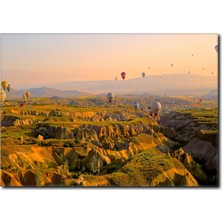 La Vita E Bella Ürgüp ve Uçan Balonlar Kanvas Tablo TY-1015