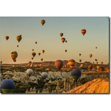 La Vita E Bella Ürgüp ve Gökyüzünde Balonlar Kanvas Tablo TY-1018