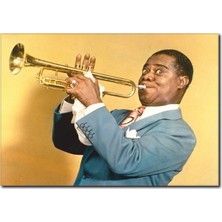 La Vita E Bella Louis Armstrong Kanvas Tablo UN-1071