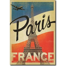 La Vita E Bella Paris Vintage Poster Kanvas Tablo VR-1012