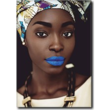 La Vita E Bella Mavi Rujlu Kadın Kanvas Tablo WM-1001