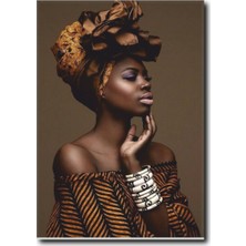 La Vita E Bella Siyahi Kadın Kanvas Tablo WM-1002