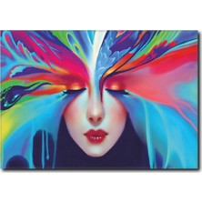 La Vita E Bella Renkli Kadın Temalı Kanvas Tablo WM-1033