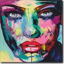 La Vita E Bella Renkli Kadın Portre Tablo WM-1049