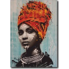 La Vita E Bella Modern Siyahi Kadın Kanvas Tablo WM-1056