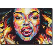 La Vita E Bella Çılgın Kadın Yağlı Boya Kanvas Tablo WM-1060