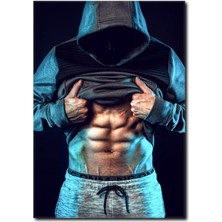 La Vita E Bella Ağırlık Çalışan Fit Vücutlu Erkek Kanvas Tablo YF-1020