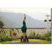 La Vita E Bella Esnek Vücutlu Yoga Yapan Kadın Kanvas Tablo YF-1041