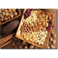 La Vita E Bella Kuru Yemiş Tabağı Temalı Kanvas Tablo YM-1021