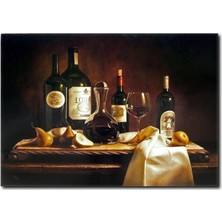 La Vita E Bella Şarap Keyfi Temalı Kanvas Tablo YM-1029