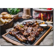 La Vita E Bella Karışık Izgara Kebap Kanvas Tablo YM-1056