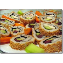 La Vita E Bella Sushi Lezzeti Temalı Kanvas Tablo DZ-1027