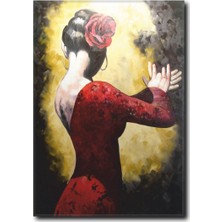 La Vita E Bella Flamenko Dansçı Kadın Tablosu WM-1027