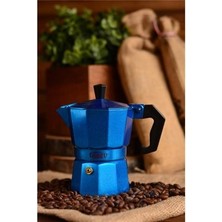 Bambum Piccolo Moka Pot 3 Fincan Mavi