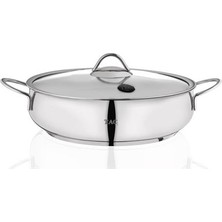 Taç Bengü Basık Güveç Çelik Tencere No:24