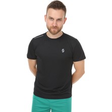 Sportech Fly Bisiklet Yaka Erkek Fıtness Tişört Siyah