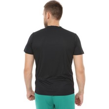 Sportech Fly Bisiklet Yaka Erkek Fıtness Tişört Siyah