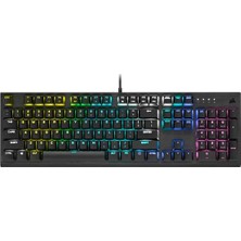 Corsair K60 RGB PRO Low Profile Mekanik Oyuncu Klavyesi, Türkçe, RGB LED, Her Tuşa Bağımsız Dinamik RGB, Cherry MX Low Profile Speed Tuş Anahtarı (CH-910D018-TR)