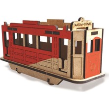 Halk Kitabevi Nostaljik Tramvay Ahşap Maket