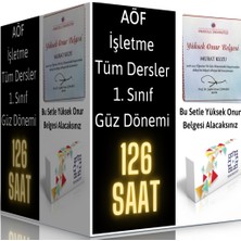 Enine Boyuna Eğitim AÖF İşletme 1. Sınıf Güz Dönemi Tüm Dersler USB Eğitim Seti