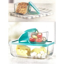 Paşabahçe 6 Adet 96881 Snowbox Saklama Kabı Yeşil Kapak 6lı