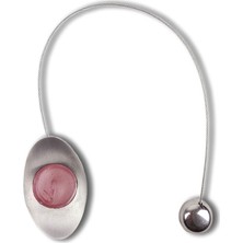 Alesta Home Döküm Taşlı Mıknatıslı Perde Tutucu Magnet 7x48cm - Pembe, 100 cm