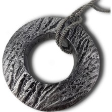 Alesta Home Döküm Halka Mıknatıslı Perde Tutucu Magnet 8x48cm - Metalik Gri, 100 cm