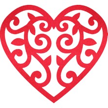 LORA DAVET Keçe Amerikan Servis (6 ADET) KIRMIZI 16545