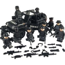 Legody 12 Adet LEGO Uyumlu Swat Askerler + Swat Arabası ile Birlikte