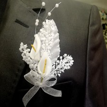 LORA DAVET Damat ve Arkadaşları Için Yaka ÇIÇEĞI BEYAZ 54626
