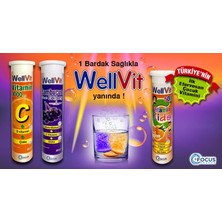 Wellvit Vitamin C 1000MG+D Vit.+Çinko 20 Efervesan Tablet