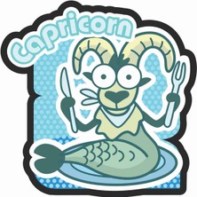 Sticker Atölyesi Capricorn Oğlak Burç Zodiac Sticker - 30010