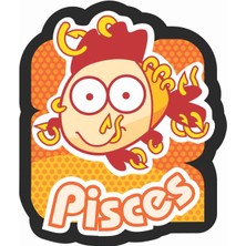 Sticker Atölyesi Pisces Balık Burç Zodiac Sticker - 30011
