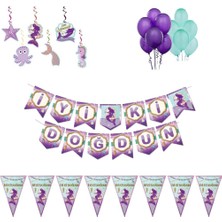 Parti Furyası Deniz Kızı Doğum Günü Süsleme Seti