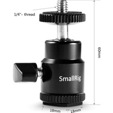 Smallrig #761 Cold Shoe To 1/4" Yivli Adaptör